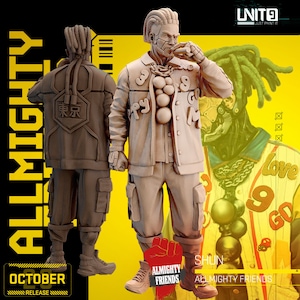 32mm Shun by Unit 9 Tabletop Pathfinder Fantasy Shadowrun Cyberpunk Resin Printed