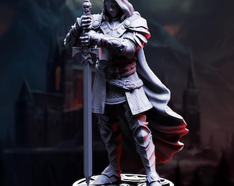 Visage sans visage 32/75 mm par DM Stash sur table D&D Fantasy imprimé en résine