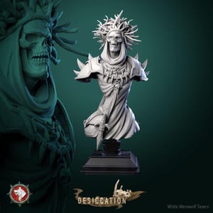 Lich Bust by White Werewolf Tavern Tabletop D&D Fantasy Resin Printed