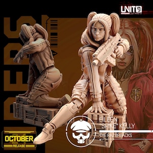 32mm Eileen Kelly by Unit 9 Tabletop Pathfinder Fantasy Shadowrun Cyberpunk Resin Printed