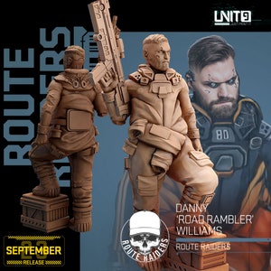 32mm Route Runner Danny Williams by Unit 9 Tabletop Pathfinder Sci-Fi Cyberpunk Resin Printed