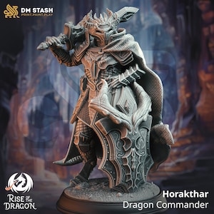 32/75mm Dragonborn Commander Choose Your Figure by DM Stash Tabletop D&D Fantasy Resin Printed