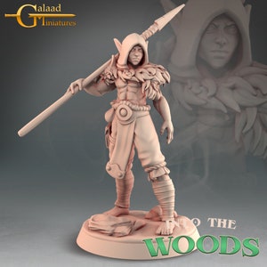 32mm Male Elf Fighter by Galaad Tabletop D&D Fantasy Resin Printed