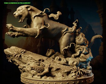 32mm Panther Companion Guenhwyvar Inspired by Primal Collectibles Tabletop D&D Fantasy Resin Printed