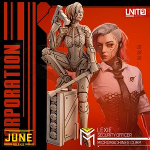 32mm Agent Lexie by Unit 9 Tabletop Pathfinder Fantasy Cyberpunk Resin Printed