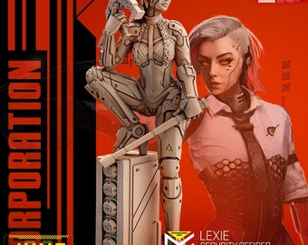 32mm Agent Lexie by Unit 9 Tabletop Pathfinder Fantasy Cyberpunk Resin Printed
