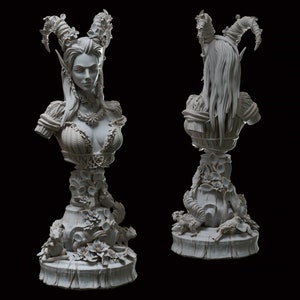 Renameth Female Fawn Bust by DM Stash Tabletop D&D Fantasy Resin Printed