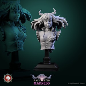Mimic Girl Bust by White Werewolf Tavern Tabletop D&D Fantasy Resin Printed