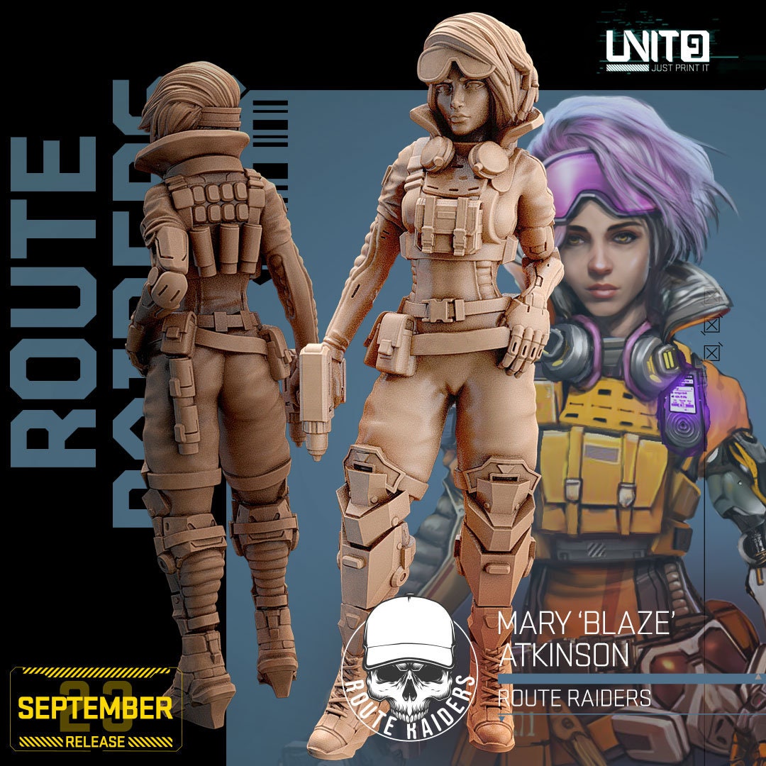 Route Runner Color 32mm Route Runner Mary Atkinson by Unit 9 Tabletop Pathfinder Sci-fi ...