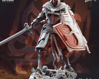 32/75mm Leopold the Cursed Paladin by DM Stash Tabletop D&D Fantasy Resin Printed