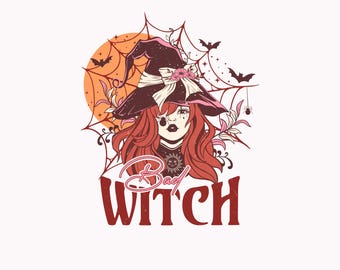Bad Witch SVG Halloween Witch Woman SVG Hot Witch Halloween Spooky Season Halloween Witch PNG Bundle Sublimation Commercial Use