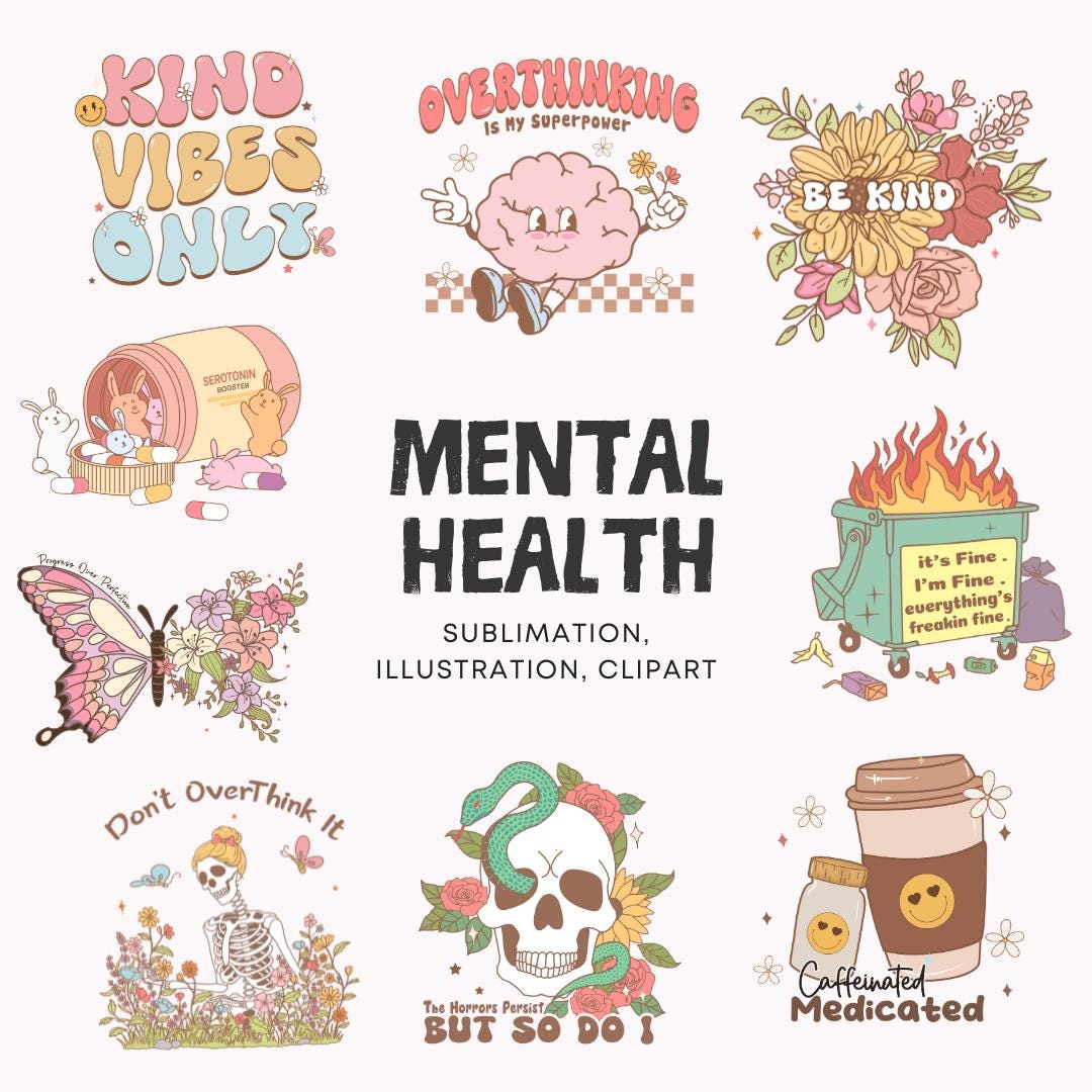 Self Care Mental Health Matters Awareness PNG Clipart Illustration ...