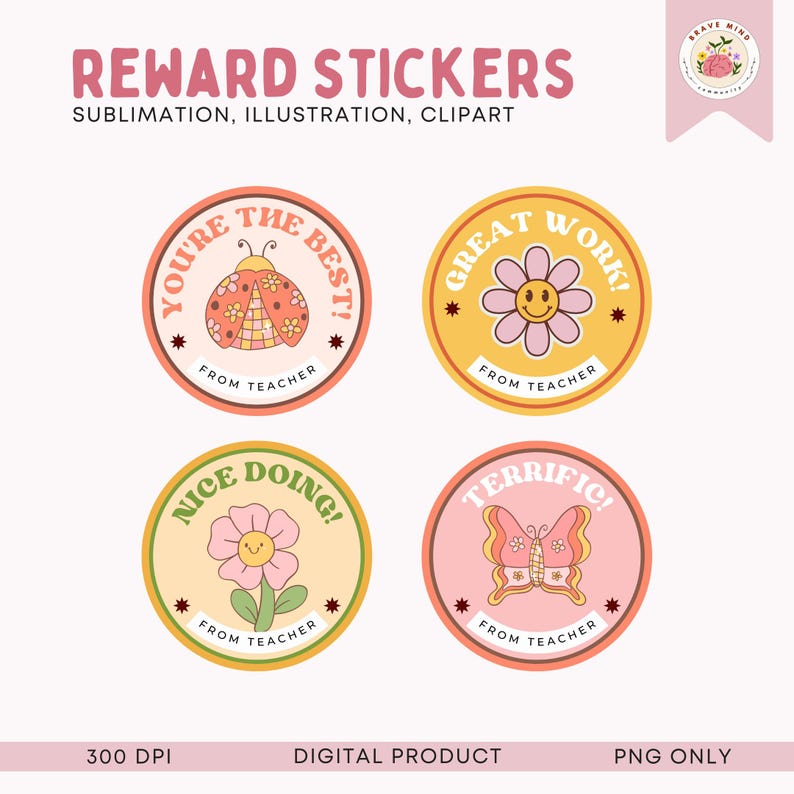 Classroom Reward for Preschooler Stickers PNG Motivational Reward Chart