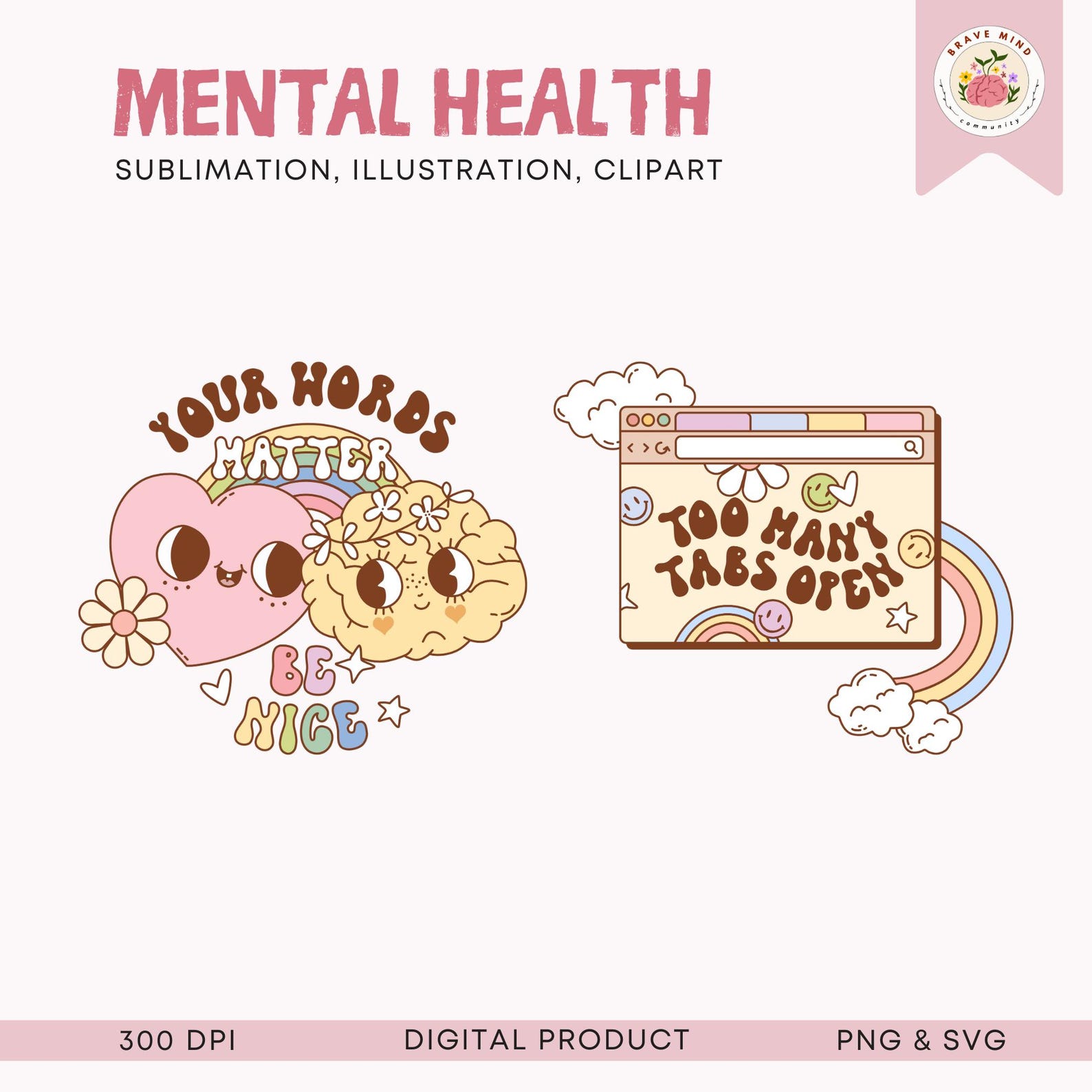 Self Care Clipart PNG Mental Health Matters Awareness SVG Clipart ...