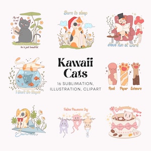Gatos kawaii PNG Imágenes prediseñadas de gato Imágenes prediseñadas de gato Gato SVG Imágenes prediseñadas de gatitos Gato negro PNG Decoración de habitación de niños Imágenes prediseñadas de gato de dibujos animados Kawaii Neko