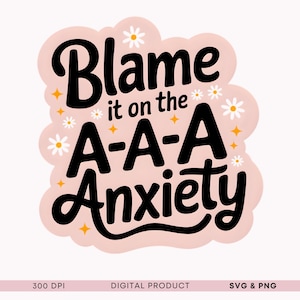 Anxiété SVG Soutien à la santé mentale Clipart graphiques Illustration Bundle parfait pour les t-shirts Autocollants de santé mentale Merch Positivity PNG