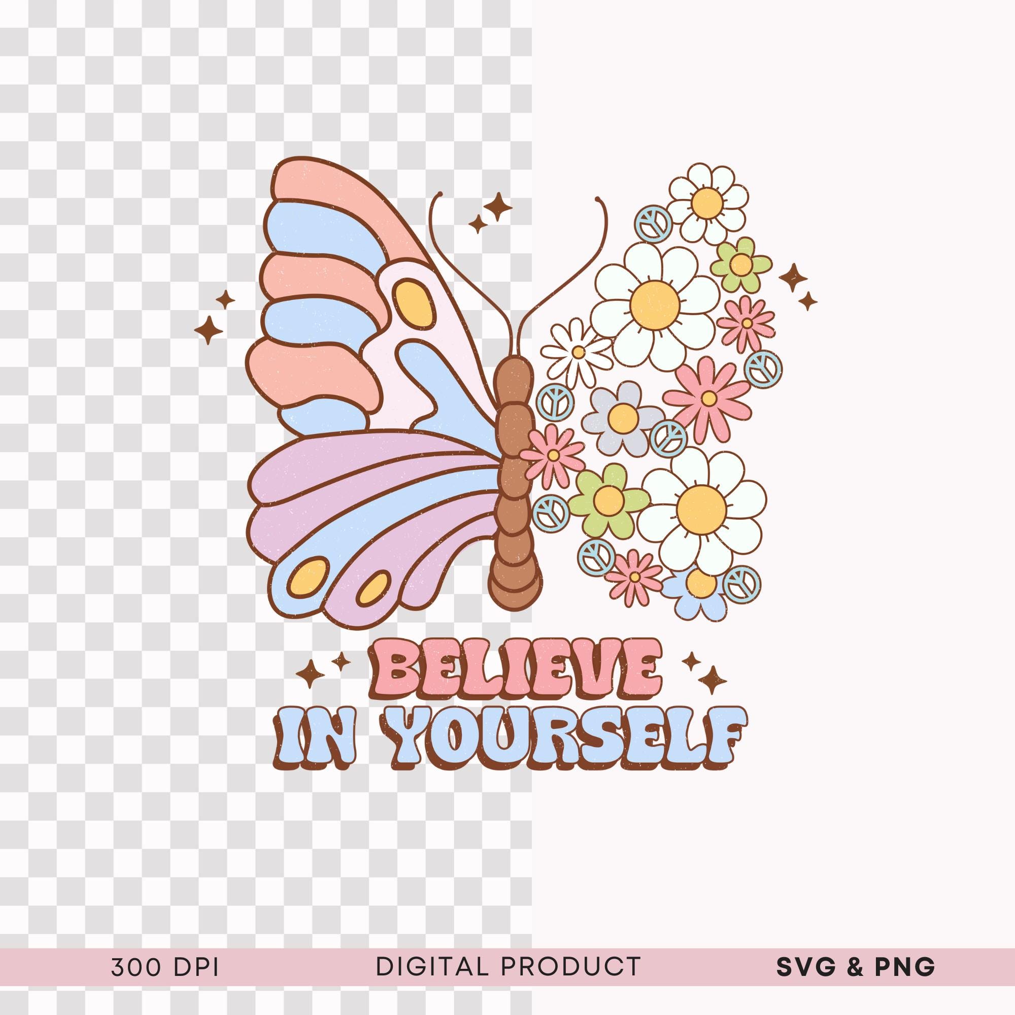 Butterfly SVG Self Care Clipart PNG Mental Health Matter Awareness ...