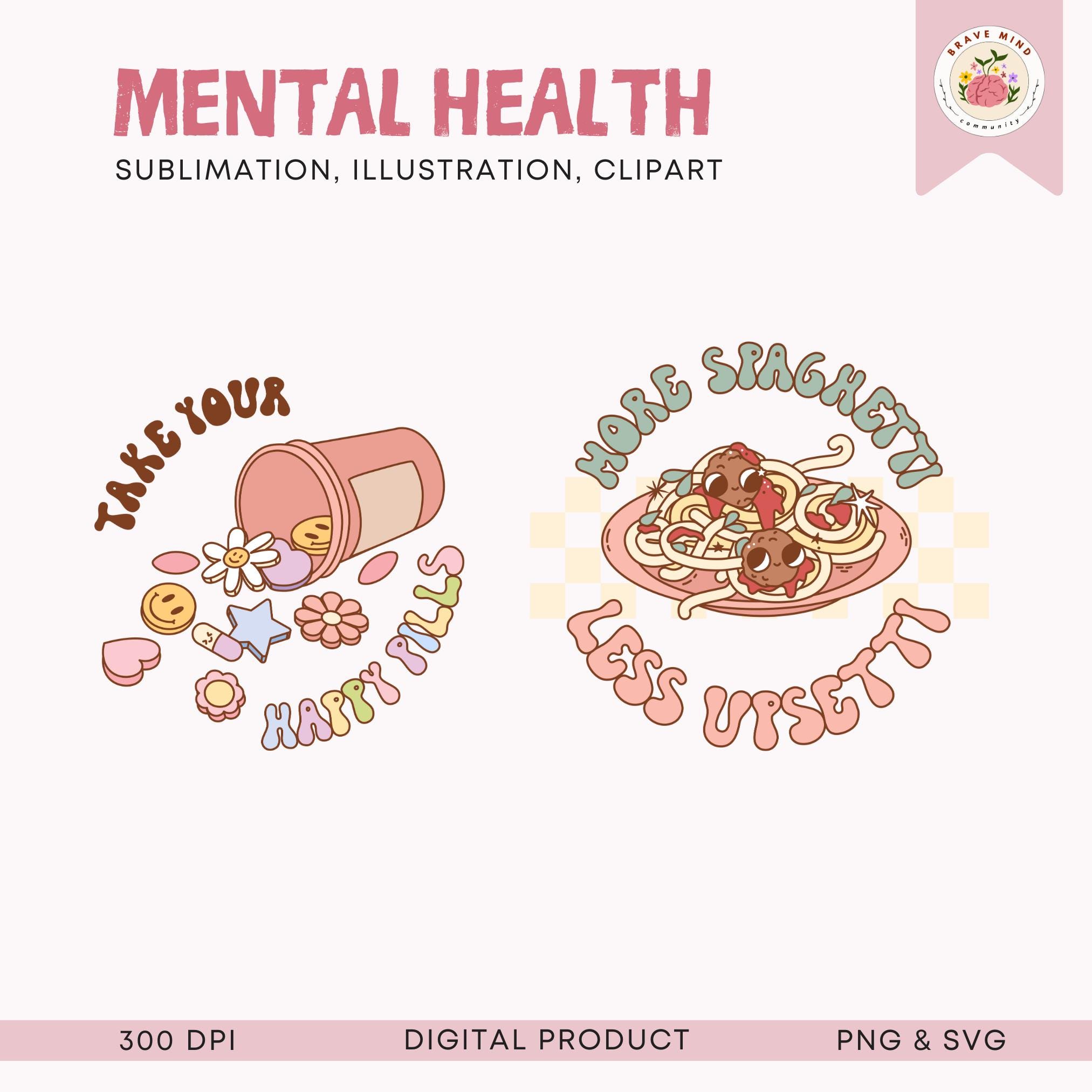 Self Care Clipart PNG Mental Health Matters Awareness SVG Clipart ...