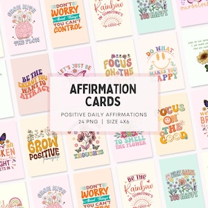 Tarjeta de afirmación positiva Tarjeta de salud mental Positividad Tarjeta imprimible Cotizaciones de positividad Tarjeta de regalo para amigos Ilustración Tarjeta de buenas vibraciones