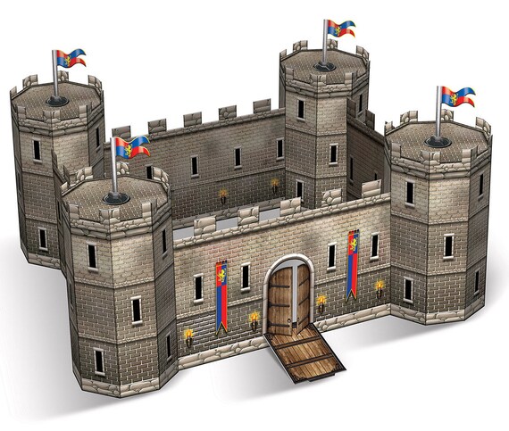 3 D Castle Centerpiece 14 1 2 X 18 Medieval Etsy