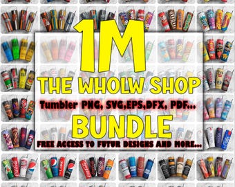 Mega Bundle Tumbler Wrap Sublimation, All Current & Future Designs, Google Drive Access, 20oz Tumbler, Can Glass PNG Design Digital Download