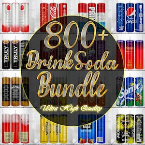 Tumbler wrap-bundel met meer dan 800 merken likeur en frisdrank, startpakket printshop, 20 oz magere sublimatiebeker, drank Bier Dranken png PNGEgg