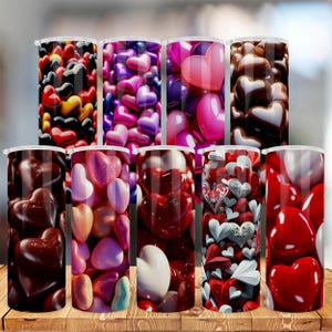 Valentines Day Tumbler Wrap Bundle, 3D Valentines Sublimation Designs, Valentine Tumbler PNG, Valentine Sublimation, Valentines Tumbler Wrap