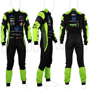 Customisable Go Kart F1 Race Suit Level-2 Standard Suit with Option to Add Custom Logos, Designs, Name, Flag, Number Etc with Free Shipping