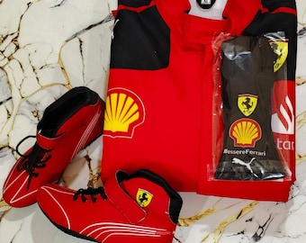 Customisable Go Kart F1 Race Suit Level-2 Standard Suit with Option to Add Custom Logos, Designs, Name, Flag, Number Etc with Free Shipping