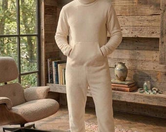 Unisex Kids & Adult Ultra-Warm Polar Fleece One-Piece Footed Pajamas with Lockable Zipper on Rear or Front (Customizable)