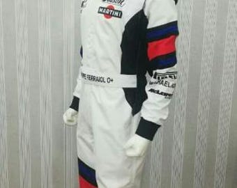 Customisable Go Kart F1 Race Suit Level-2 Standard Suit with Option to Add Custom Logos, Designs, Name, Flag, Number Etc with Free Shipping