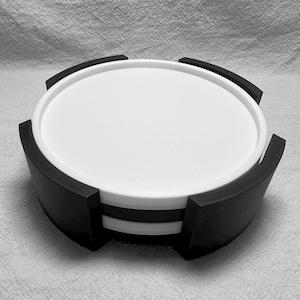 Modern Black 3D Printed Coasters: Stylish Drink Coasters
