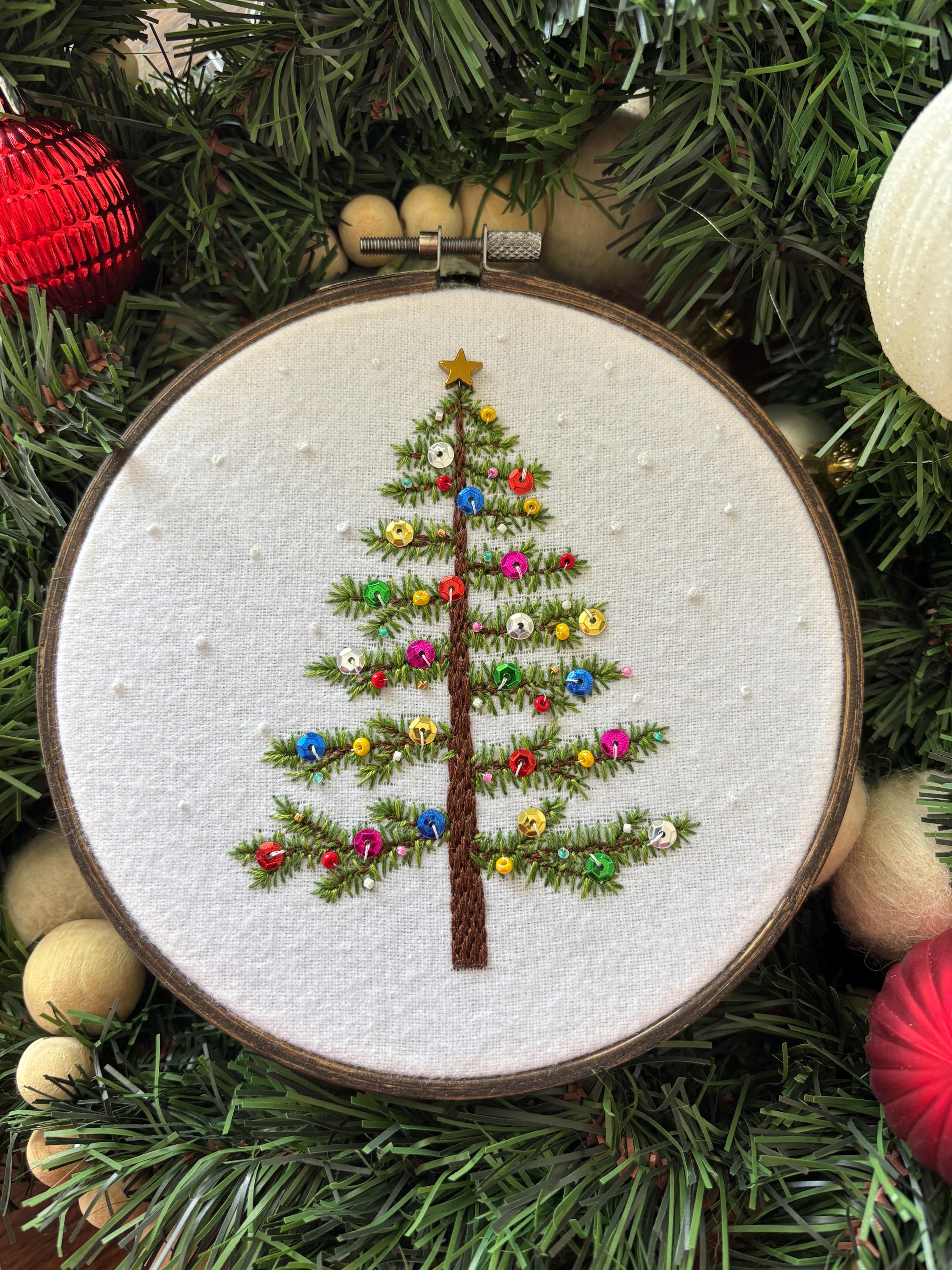 Christmas Tree Embroidery Hoop - Etsy