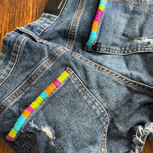 embroidered shorts