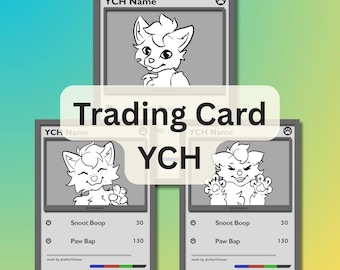 Trading Card Fursona YCH Base