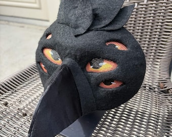 Six-eyed corvid/crow/magpie Therian Fictionkin Mask