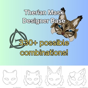 Base per il designer della maschera Therian - File PSD