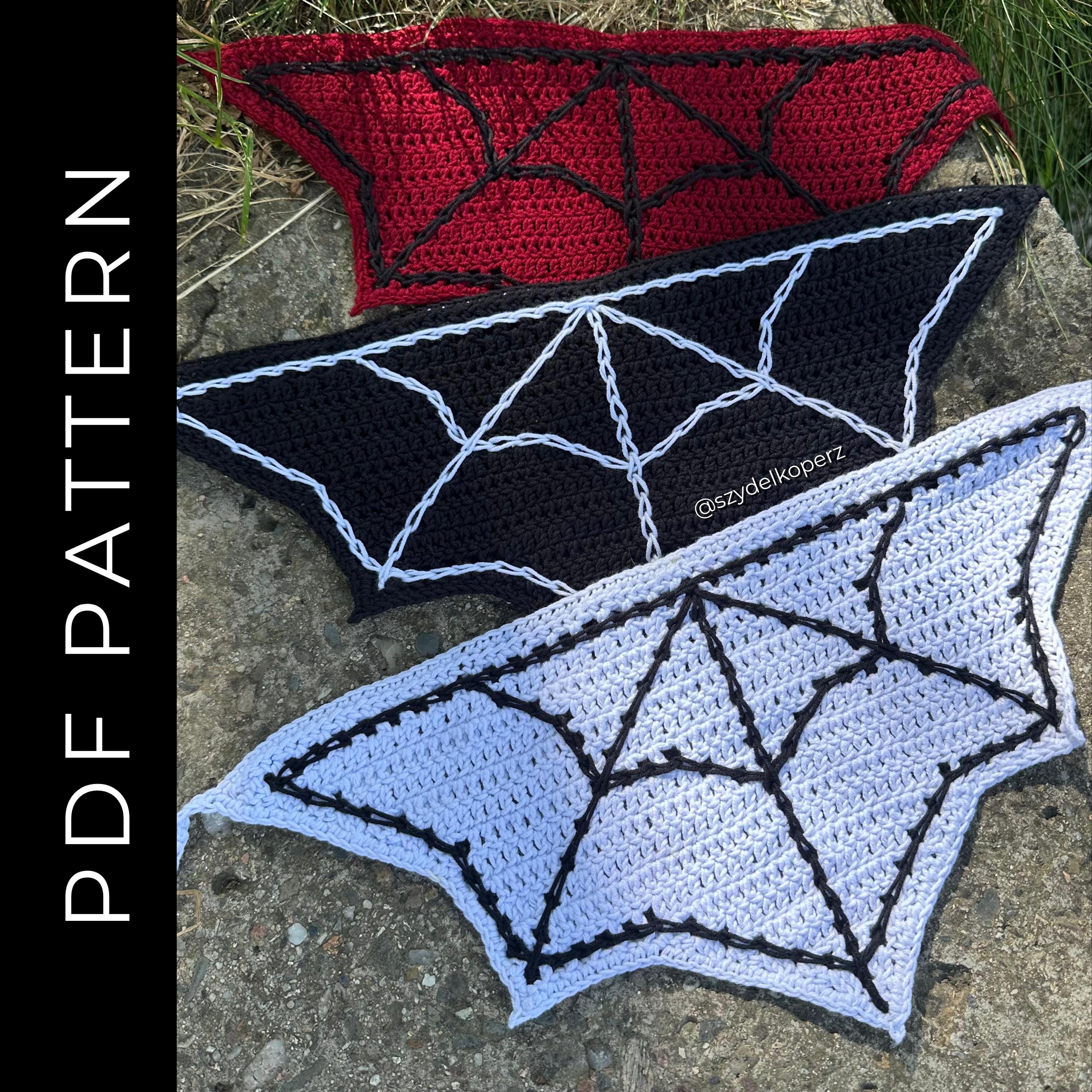 Spiderweb Bandana | Crochet Pattern | Goth Witch Punk Emo