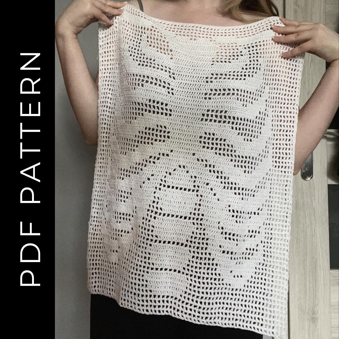 Rib cage Alpha Pattern | Ribcage grid pixel | Filet crochet | Tapestry Crochet | Cross-stitch | Halloween