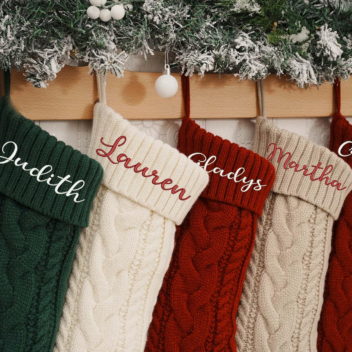 Personalized Family Christmas Stockings,2024 Embroidered Christmas Stocking,knitted Stockings With Name,monogram Stocking,holiday Decor Gift - Etsy