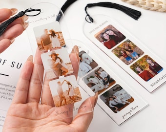 Personalized Photo Bookmark with Tassel: Custom Acrylic Gift