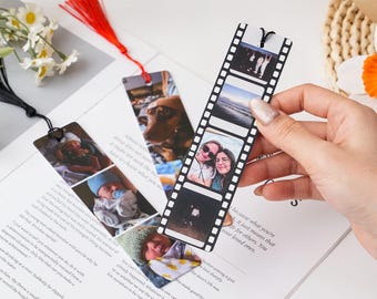 Personalized Photo Metal Bookmark with Tassel, Book Lover Gift