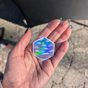 Pegatina holográfica Dreamy Sky: fantasía, diario, papelería,