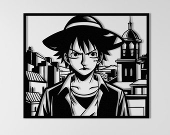 Anime Metal Wall Art, Manga Home Decor, Gamer Room Decor, Anime Poster, Manga Wall Decor, Anime Lovers Gift, Comics Art