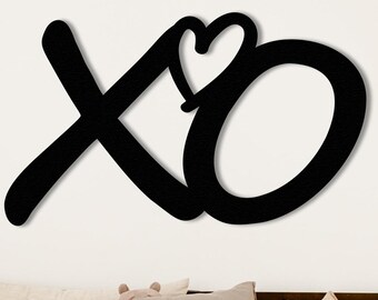 XOXO Metall Wand Dekor, Teen Zimmer Zeichen, Hugs & Kisses