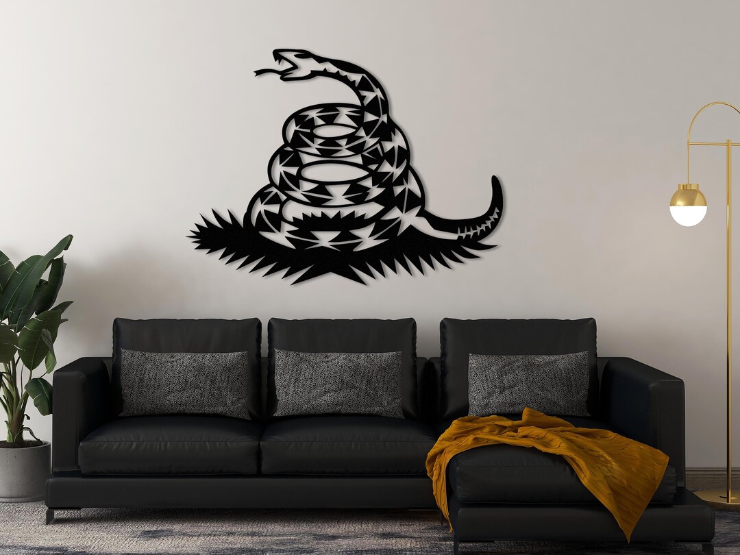 Don't Tread on Me Metal Sign, Snake Wall Decor, Gadsden Wall Art, 4th ...