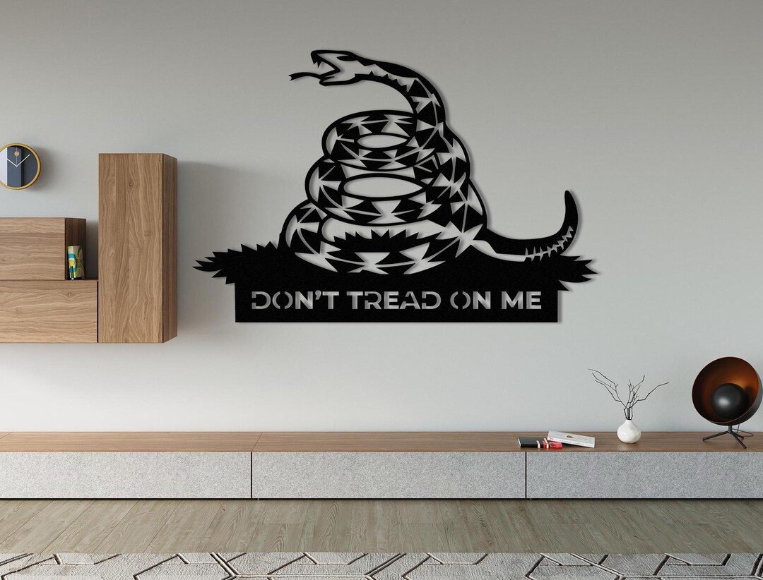 Don't Tread on Me Metal Sign, Snake Wall Decor, Gadsden Wall Art, 4th ...