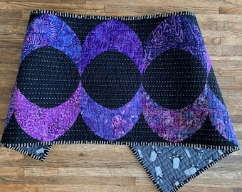 Purple Batik Table Runner Handmade
