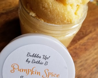 Pumpkin Spice Sugar Scrub: Exfoliating Shea Butter, Fall Scent Skin Care