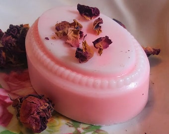 Rose Soap Fragrant Floral Soap Bar Handmade Rose Body Soap Gift For Mom Pretty Feminine Rose Bar Soap Gift For Her Roses And Rose Buds Soap